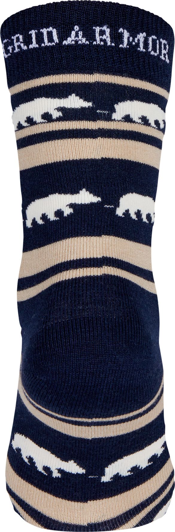 Striped Bear Merino Socks Navy Blazer Gridarmor