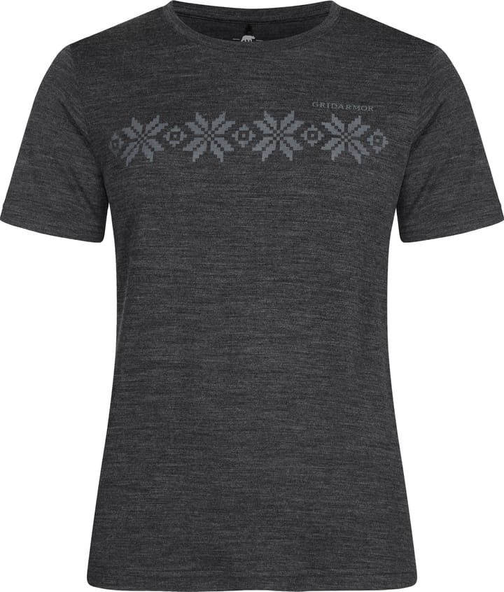 Gridarmor Women's Larsnes Merino T-Shirt Dark Grey Melange Gridarmor