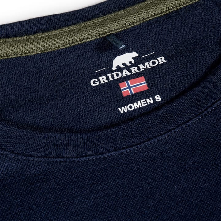 Women's Larsnes Merino T-Shirt Navyblazer Gridarmor