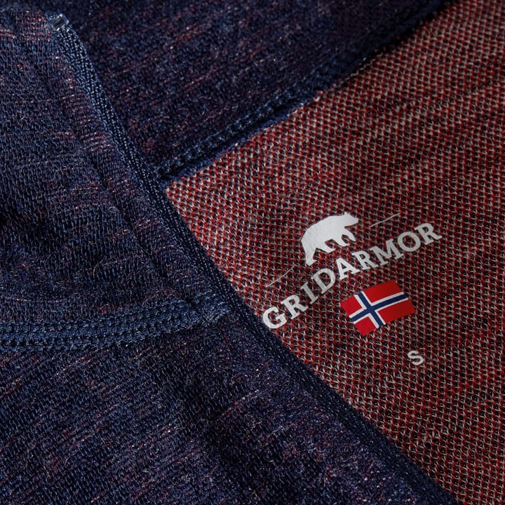 Gridarmor Women's Snøkrystal Jacquard Ullgenser Navy Blazer Gridarmor