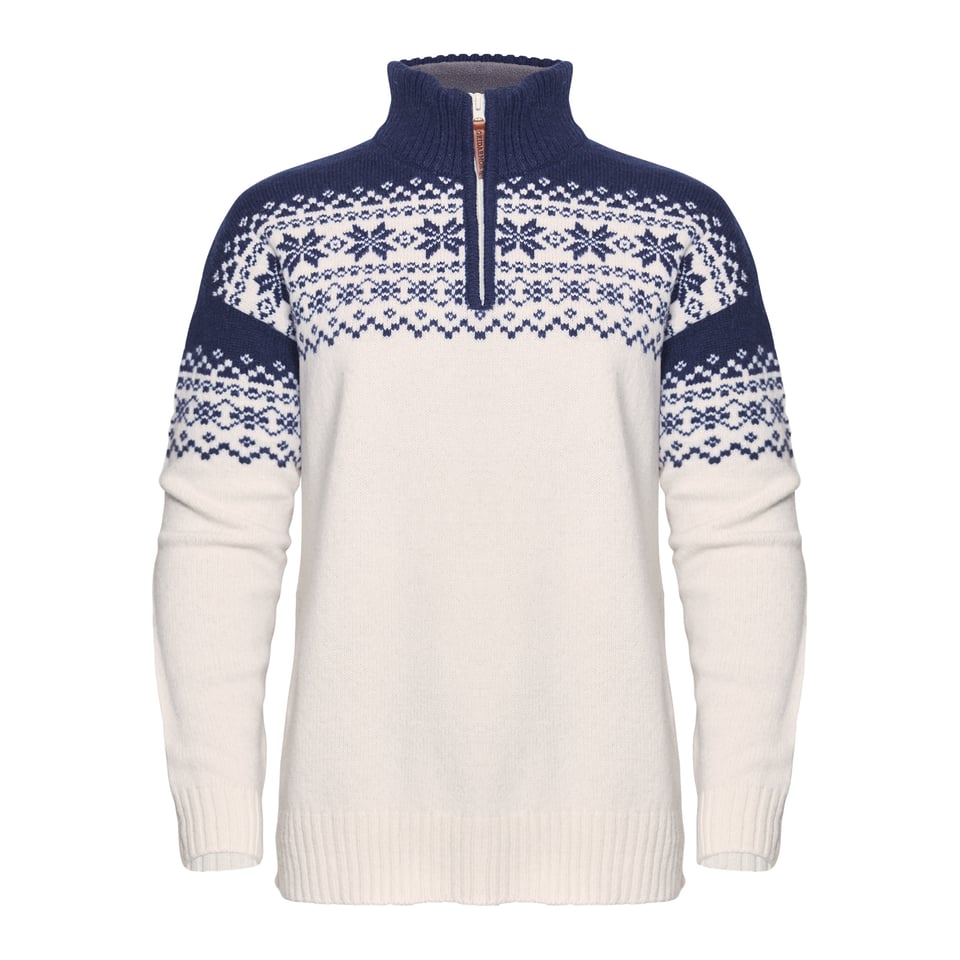 Women's Snøkrystall Half Zip Ullgenser