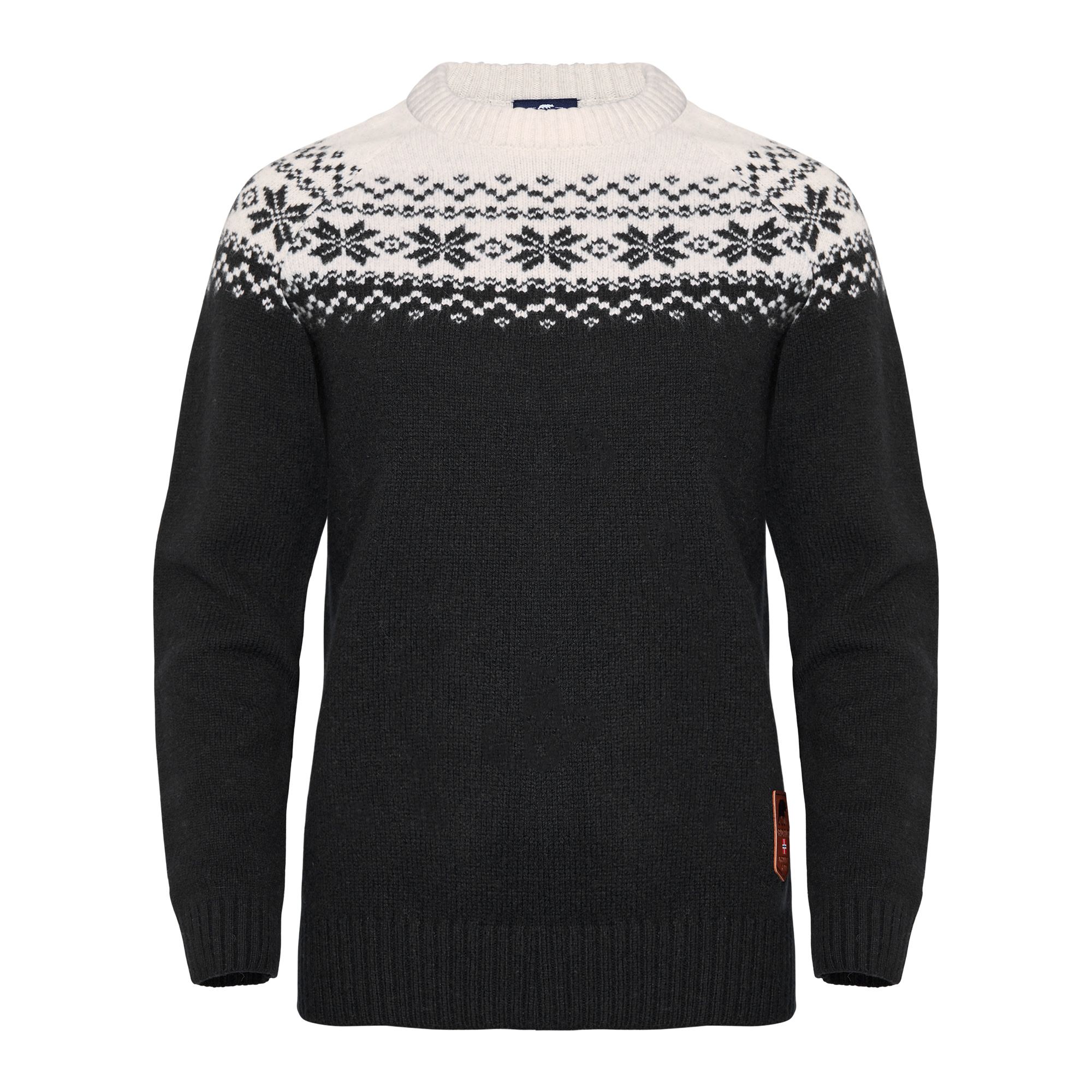 Gridarmor Women’s Snøkrystall Round Neck Ullgenser Black