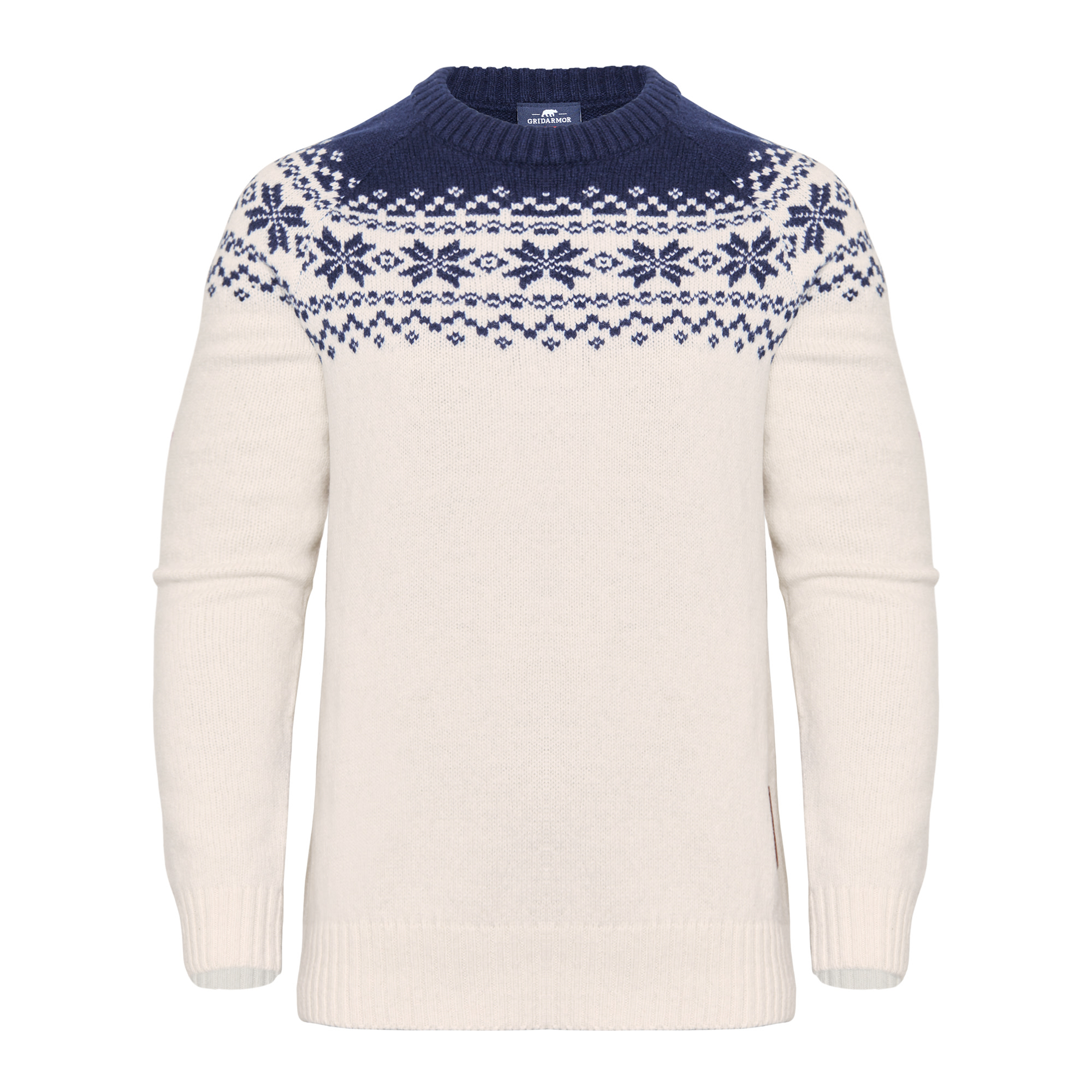 White/Dark Navy