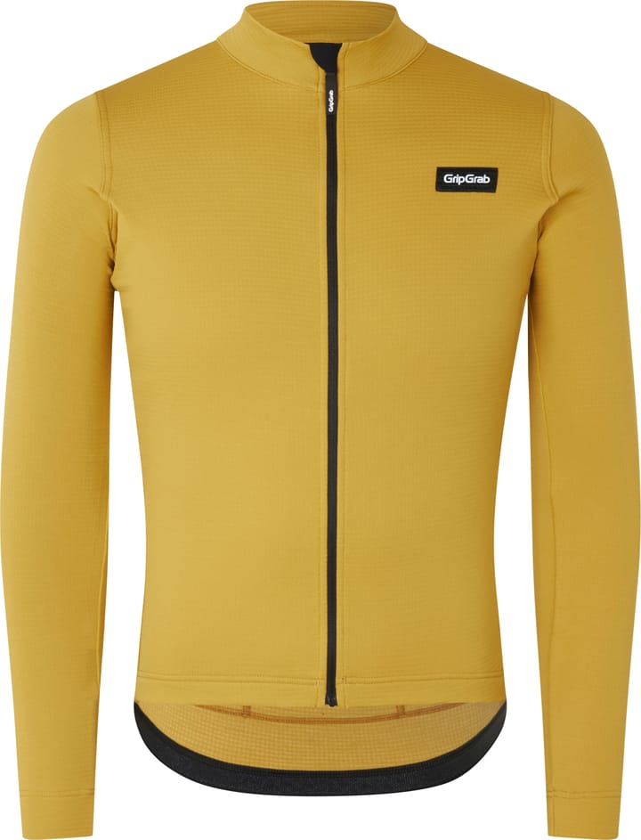 Men's Gravelin Merinotech Thermal Long Sleeve Jersey Mustard Yellow Gripgrab