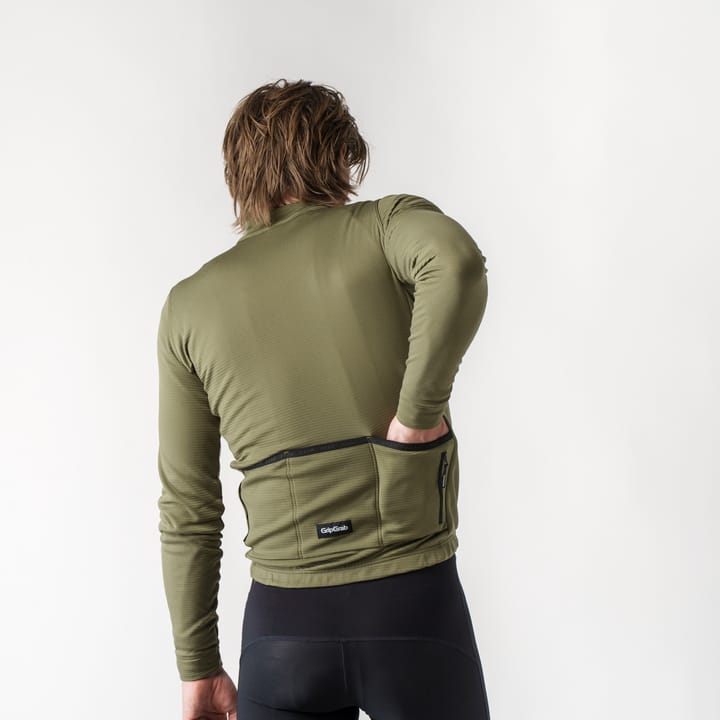 Gripgrab Men's GripGrab EXPLR Merinotech Thermal Long Sleeve Jersey Olive Green Gripgrab Gripgrab Men's GripGrab EXPLR Merinotech Thermal Long Sleeve Jersey Olive Green Gripgrab