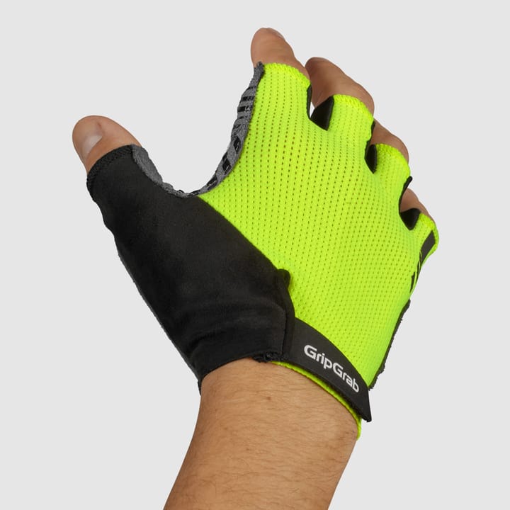 Gripgrab Expert RC Max Padded Short Finger Summer Gloves Yellow Hi-Vis Gripgrab