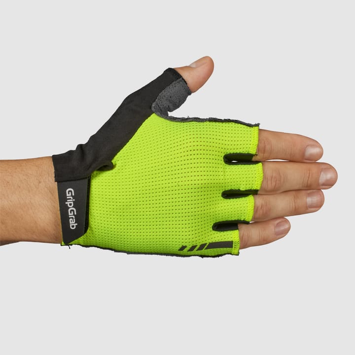 Gripgrab Expert RC Max Padded Short Finger Summer Gloves Yellow Hi-Vis Gripgrab