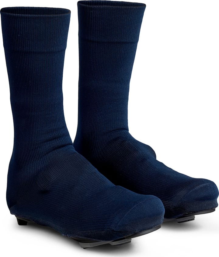 Flandrien Waterproof Knitted Road Shoe Covers Navy Blue Gripgrab