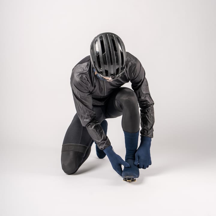 Gripgrab Flandrien Waterproof Knitted Road Shoe Covers Navy Blue Gripgrab