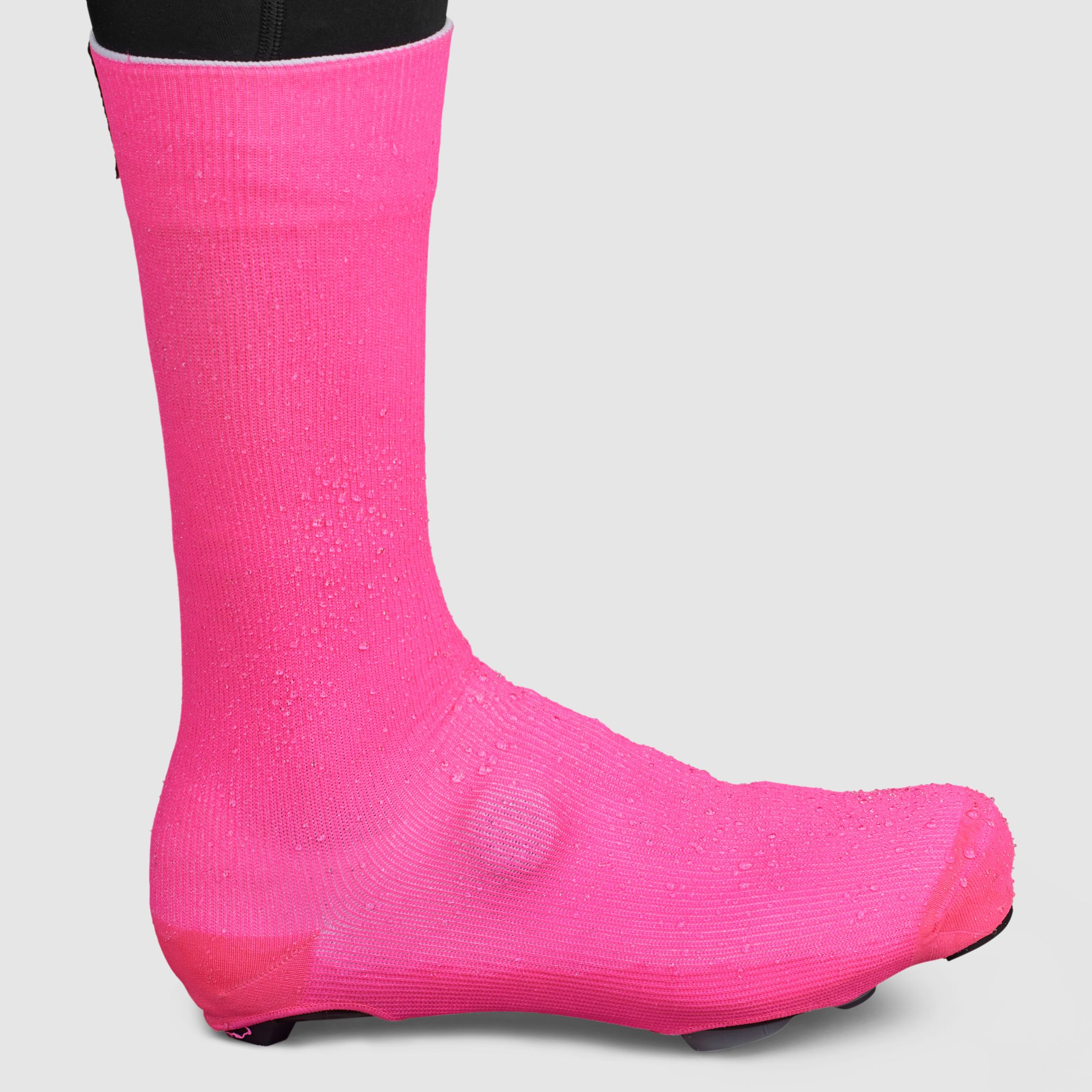 Gripgrab Flandrien Waterproof Knitted Road Shoe Covers Pink