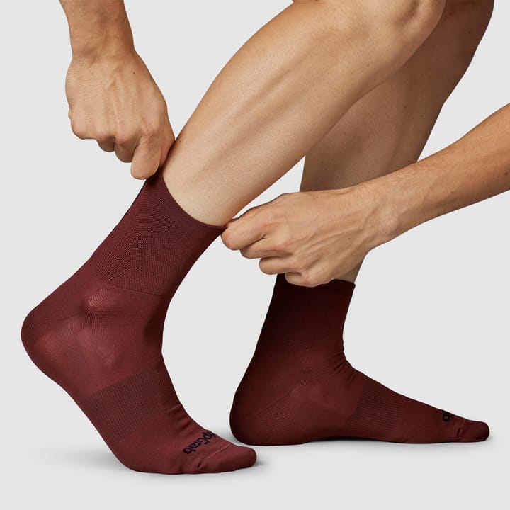 Gripgrab Lightweight SL Short Summer Socks Dark Red Gripgrab