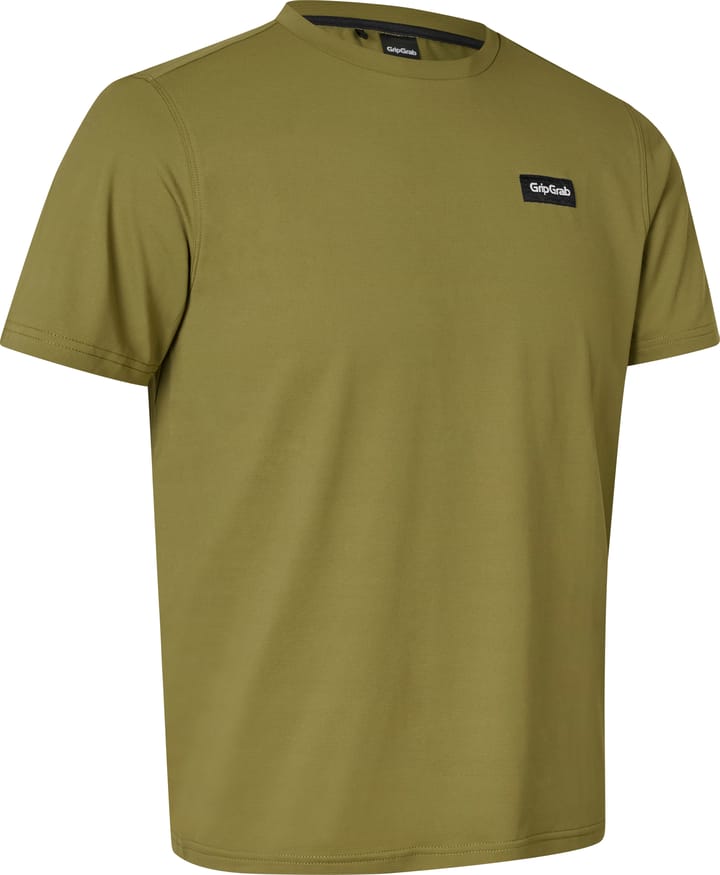 Gripgrab Men's Flow Technical T-Shirt Olive Green Gripgrab