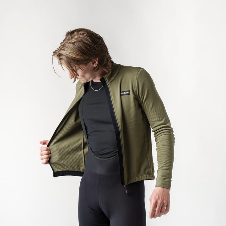Gripgrab Men's EXPLR Merinotech Thermal Long Sleeve Jersey Olive Green Gripgrab