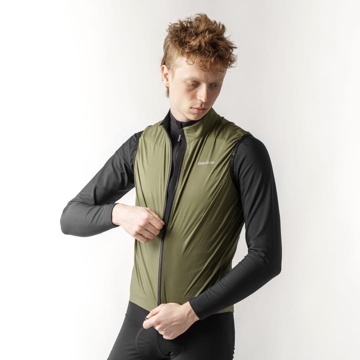 Gripgrab Men's PACR Windproof Lightweight Vest Olive Green Gripgrab