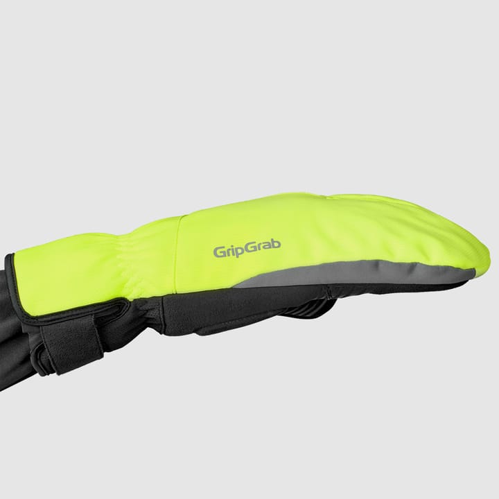 Gripgrab Nordic 2 Windproof Deep Winter Lobster Gloves Yellow Hi-Vis Gripgrab