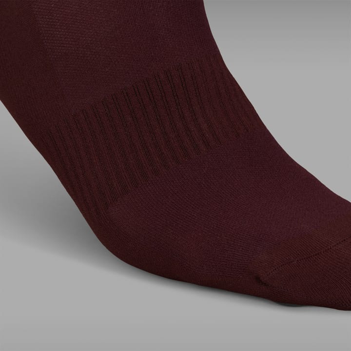 Gripgrab Original Stripes Crew Socks Dark Red Gripgrab