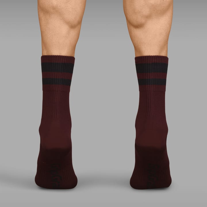 Original Stripes Crew Socks Dark Red Gripgrab