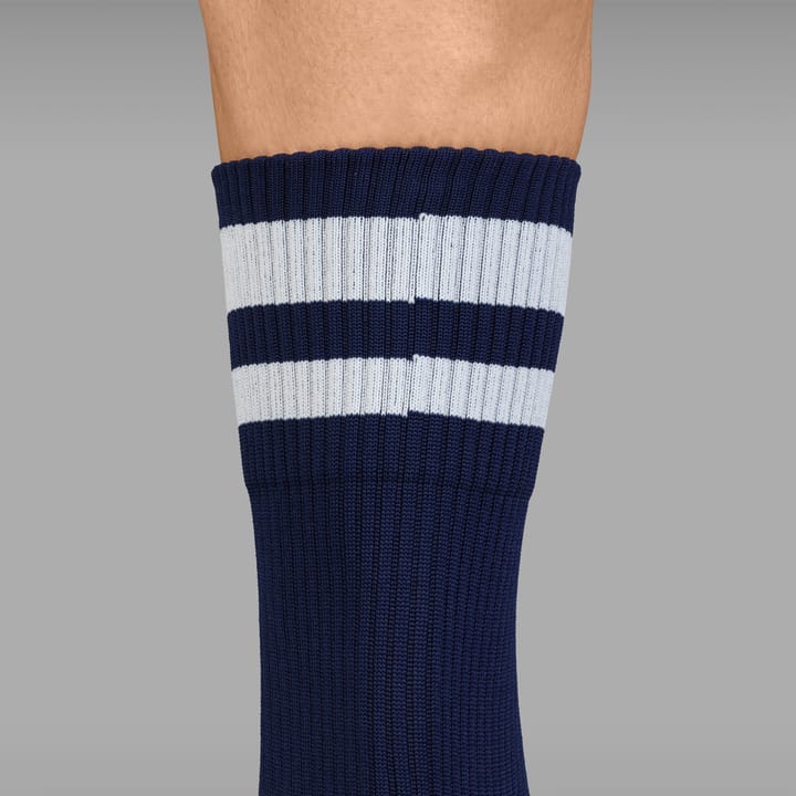 Gripgrab Original Stripes Crew Socks Navy Blue Gripgrab