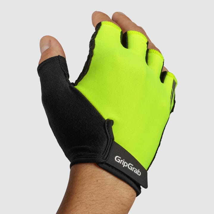 Gripgrab ProRide RC Max Padded Short Finger Summer Gloves Yellow Hi-Vis Gripgrab