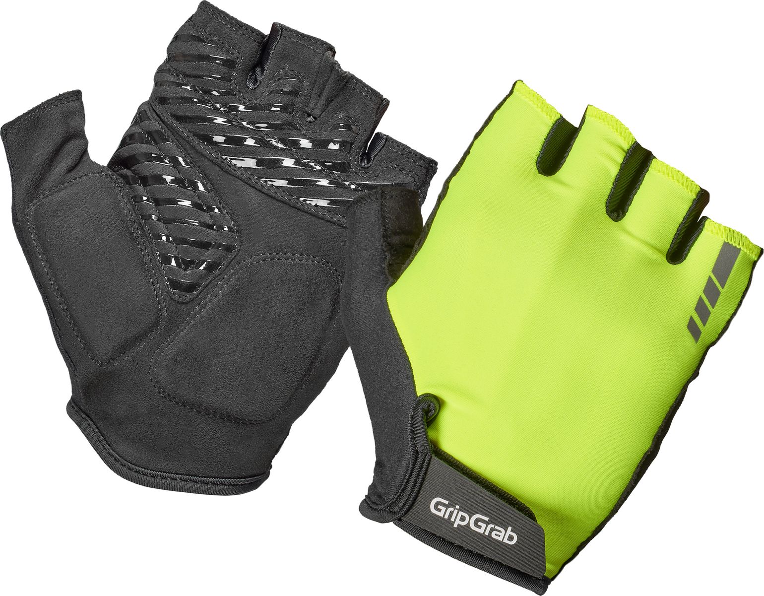 Gripgrab ProRide RC Max Padded Short Finger Summer Gloves Yellow Hi-Vis