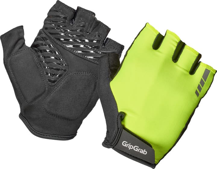 Gripgrab ProRide RC Max Padded Short Finger Summer Gloves Yellow Hi-Vis Gripgrab