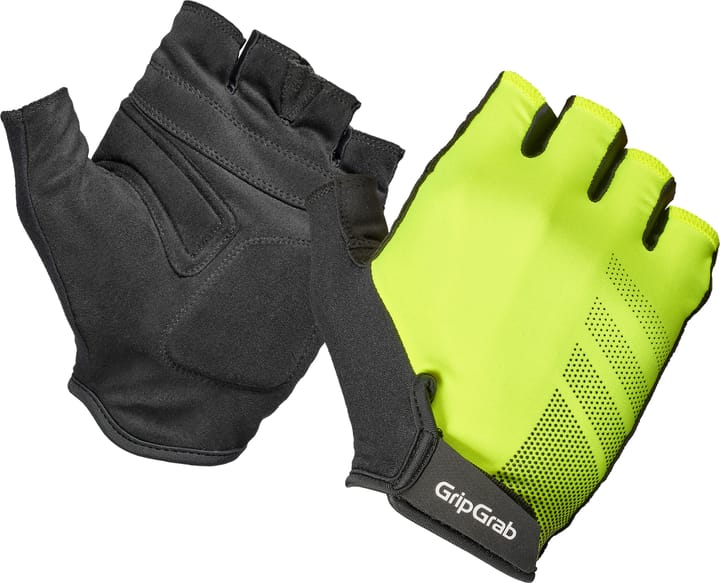 Gripgrab Ride RC Lite Padded Short Finger Summer Gloves Yellow Hi-Vis Gripgrab