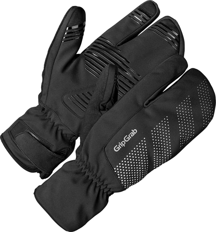 Ride Windproof Deep Winter Lobster Gloves Black Gripgrab
