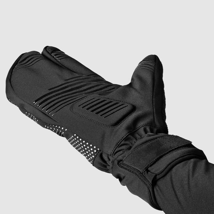 Ride Windproof Deep Winter Lobster Gloves Black Gripgrab