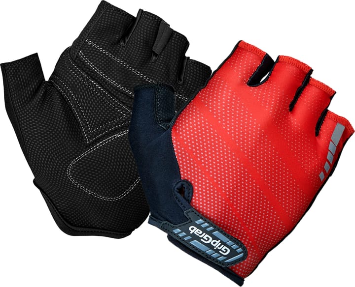 Rouleur Padded Short Finger Glove Red Gripgrab
