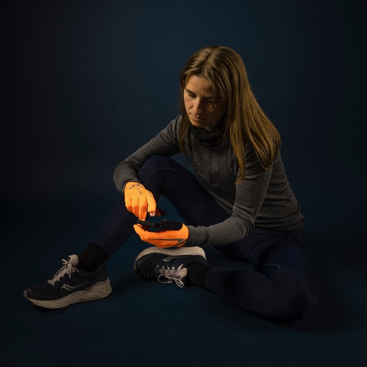 Gripgrab Running Expert Hi-Vis Touchscreen Winter Gloves Orange Hi-Vis Gripgrab