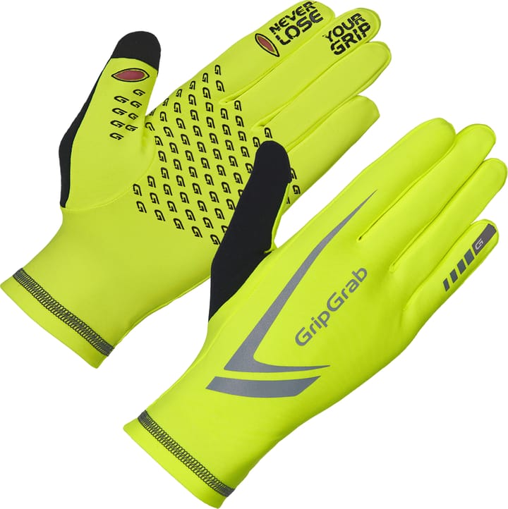 Gripgrab Running Expert Hi-Vis Touchscreen Winter Gloves Yellow Hi-Vis Gripgrab