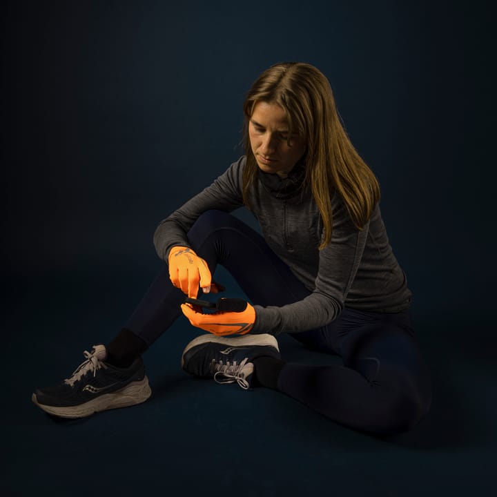 Gripgrab Running Expert Hi-Vis Touchscreen Winter Gloves Orange Hi-Vis Gripgrab