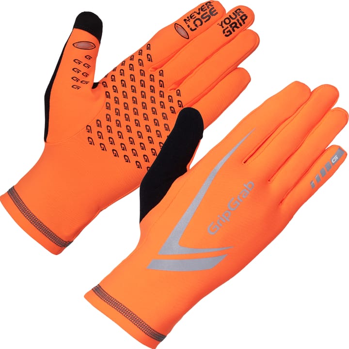 Gripgrab Running Expert Hi-Vis Touchscreen Winter Gloves Orange Hi-Vis Gripgrab