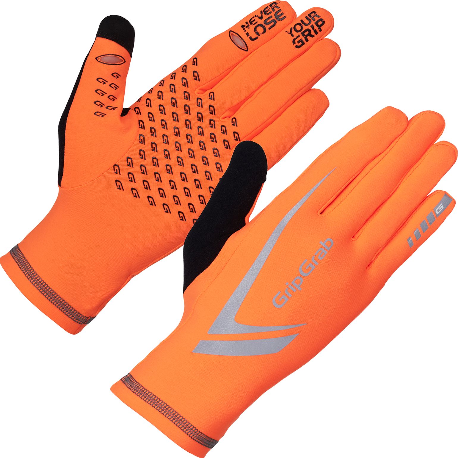 Running Expert Hi-Vis Touchscreen Winter Gloves Orange Hi-Vis