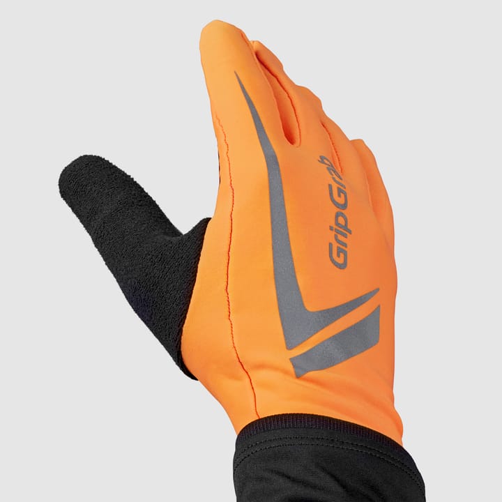 Gripgrab Running Expert Hi-Vis Touchscreen Winter Gloves Orange Hi-Vis Gripgrab