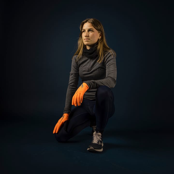 Gripgrab Running Expert Hi-Vis Touchscreen Winter Gloves Orange Hi-Vis Gripgrab