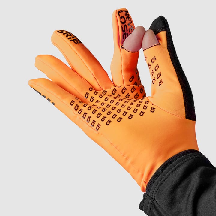 Gripgrab Running Expert Hi-Vis Touchscreen Winter Gloves Orange Hi-Vis Gripgrab
