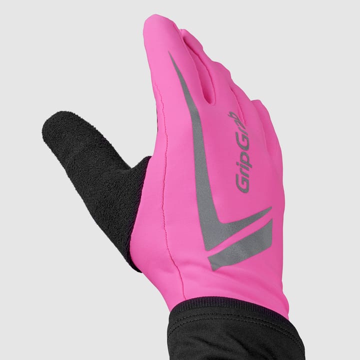 Gripgrab Running Expert Hi-Vis Touchscreen Winter Gloves Pink Hi-Vis Gripgrab