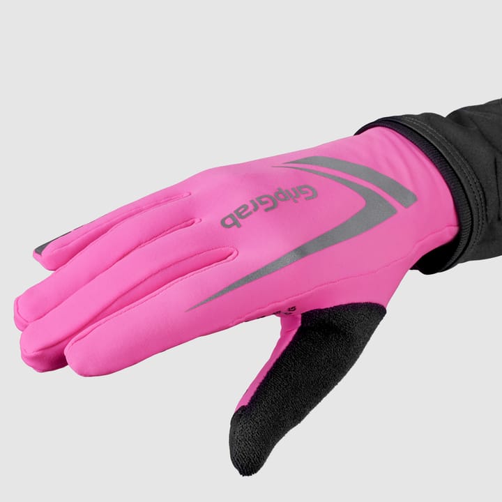 Running Expert Hi-Vis Touchscreen Winter Gloves Pink Hi-Vis Gripgrab