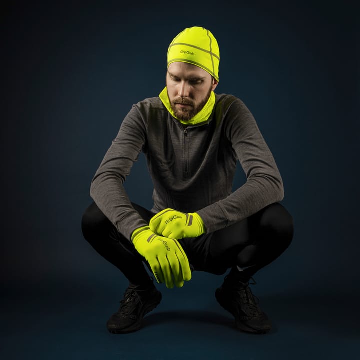 Gripgrab Running Expert Hi-Vis Touchscreen Winter Gloves Yellow Hi-Vis Gripgrab