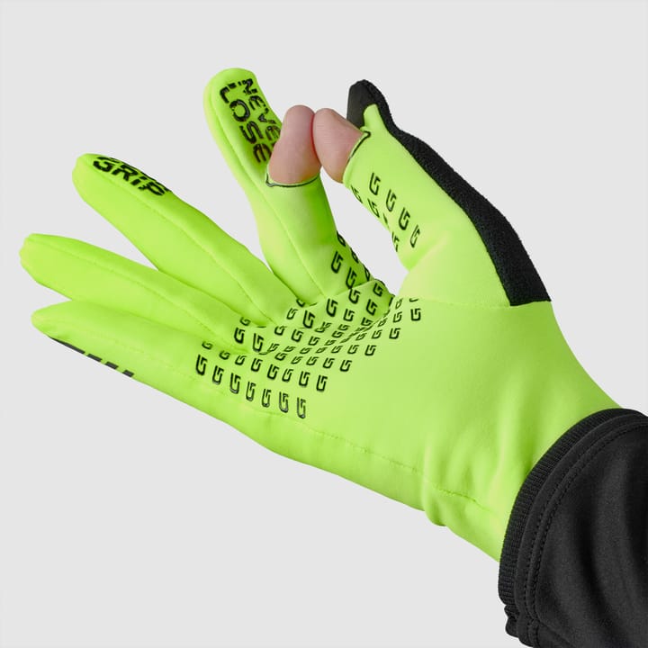 Gripgrab Running Expert Hi-Vis Touchscreen Winter Gloves Yellow Hi-Vis Gripgrab