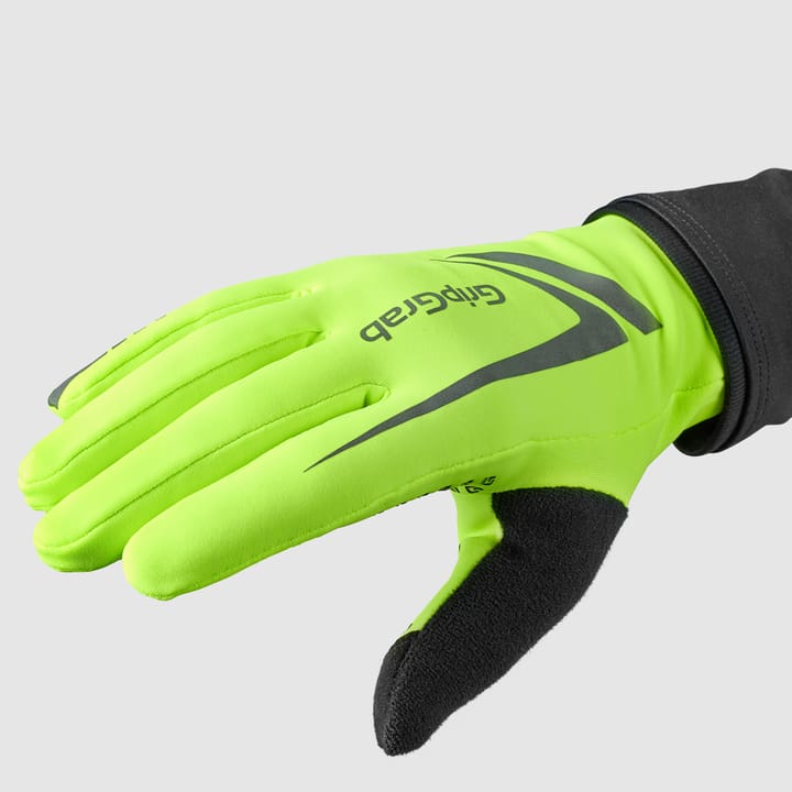 Running Expert Hi-Vis Touchscreen Winter Gloves Fluo Yellow Gripgrab