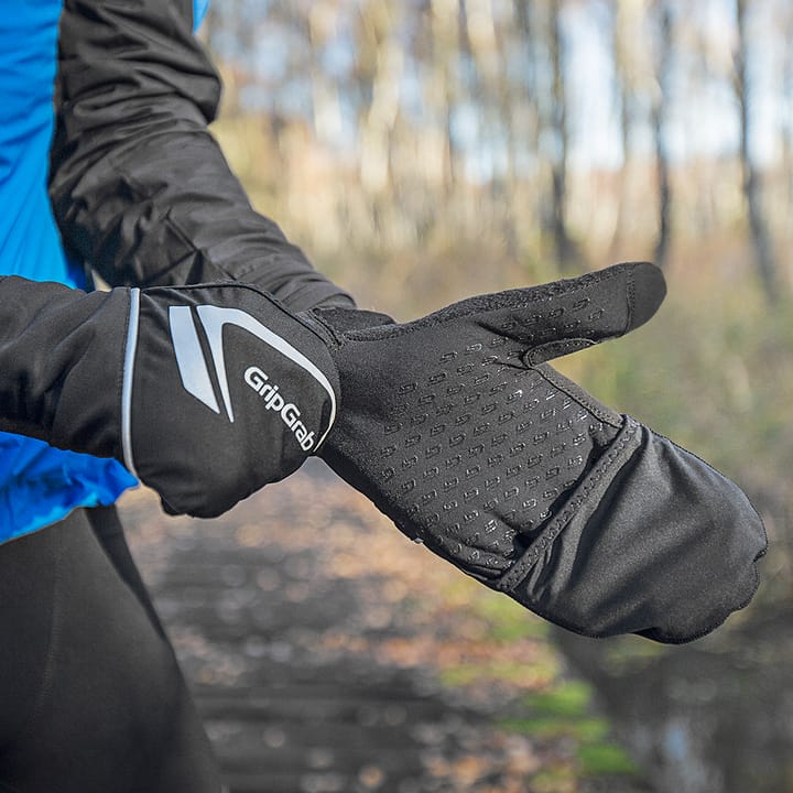 Running Thermo Windproof Touchscreen Gloves Black Gripgrab