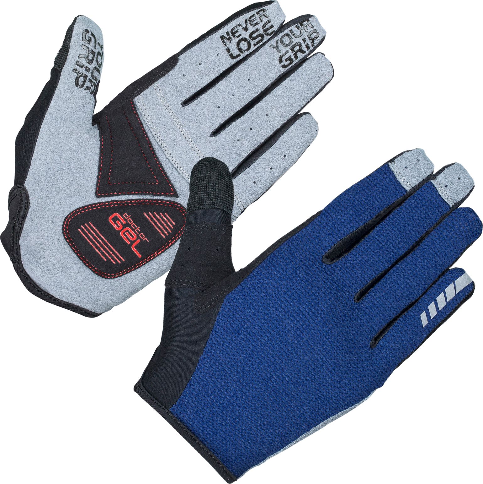 Shark Padded Full Finger Glove Navy