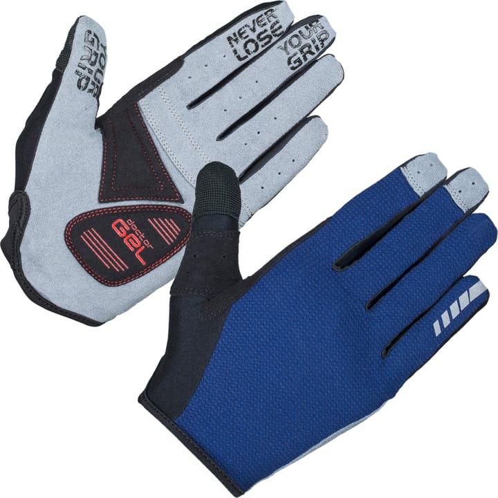 Shark Padded Full Finger Glove Navy Gripgrab