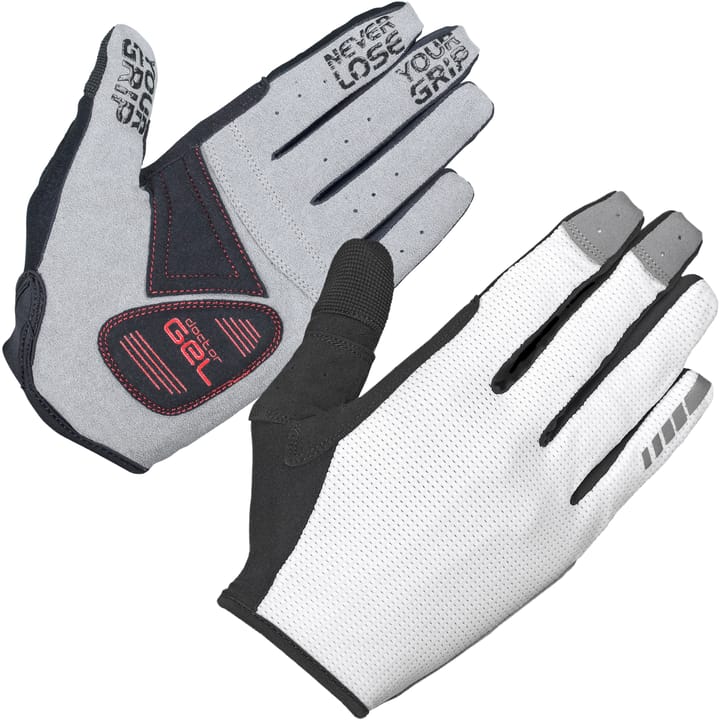 Shark Padded Full Finger Glove White Gripgrab