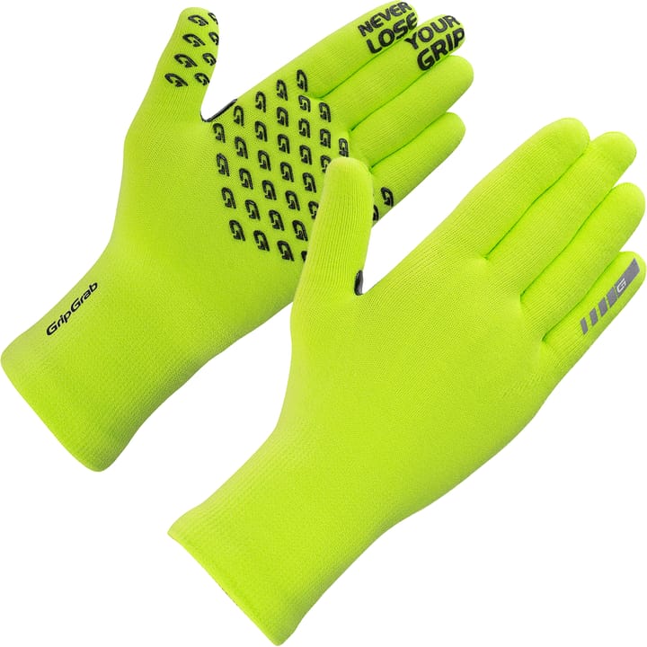 Gripgrab Waterproof Knitted Thermal Glove Yellow Hi-vis Gripgrab