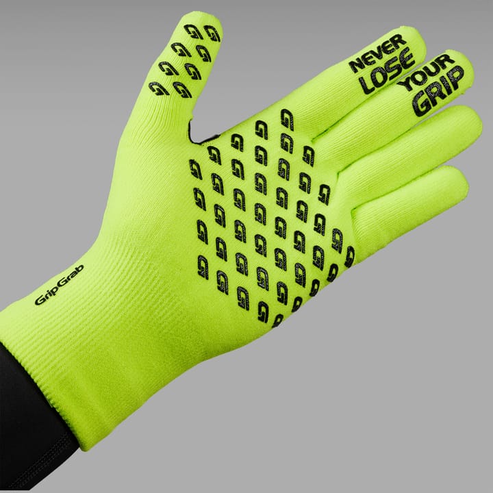 Gripgrab Waterproof Knitted Thermal Glove Yellow Hi-vis Gripgrab