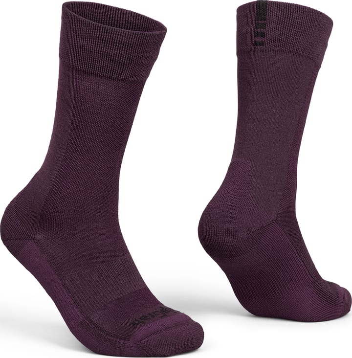 Alpine Merino High Cut Winter Socks Dark Red Gripgrab