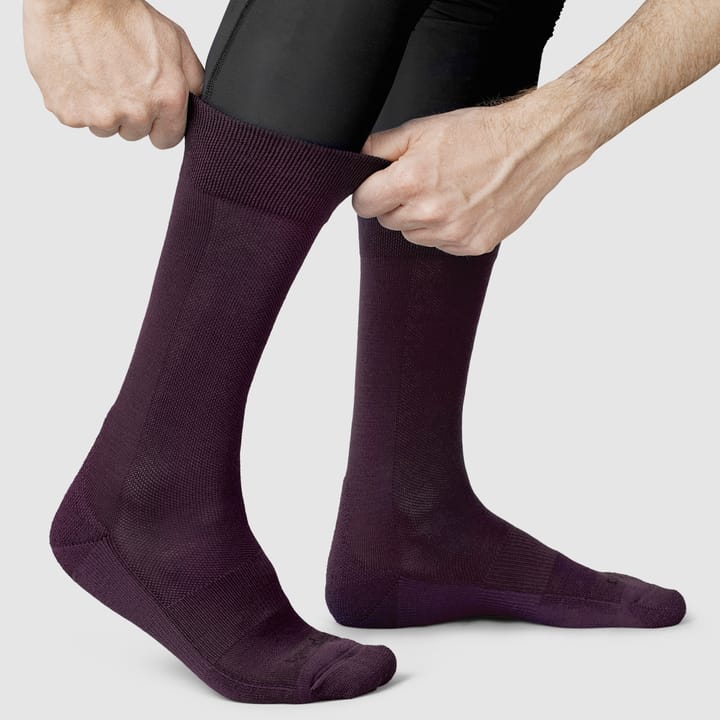 Alpine Merino High Cut Winter Socks Dark Red Gripgrab